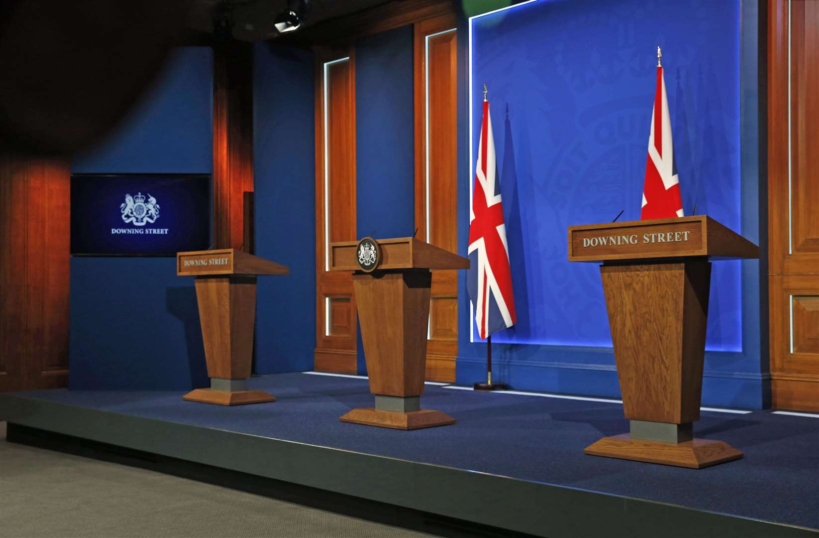 The briefing room was the backdrop for several press conferences during the coronavirus pandemic (Hollie Adams/PA)