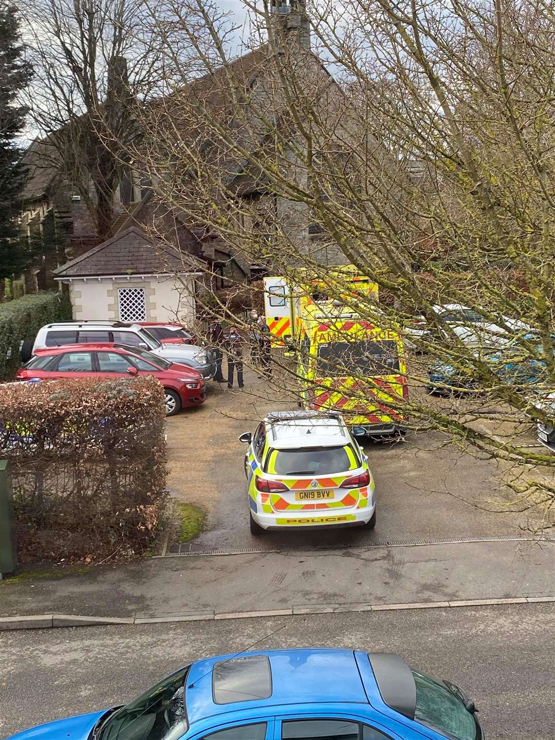 Police were spotted in Fennel Close, Barming this afternoon. Picture: Anthony Spencer