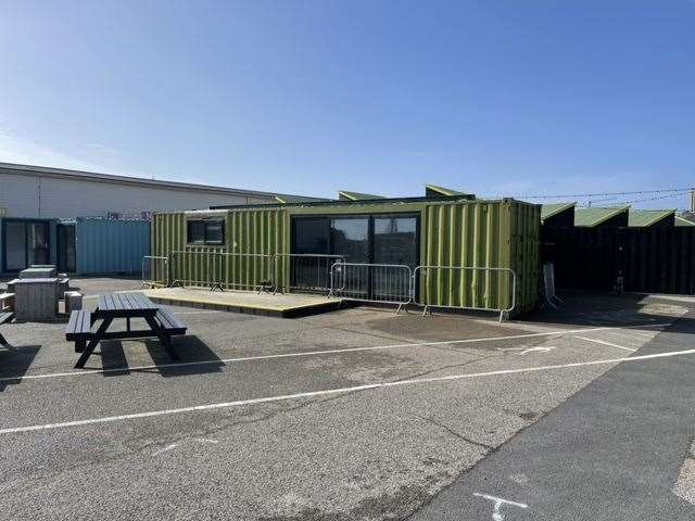 The space in the two upcycled shipping containers is now waiting to be filled. Picture: Keaton Randall