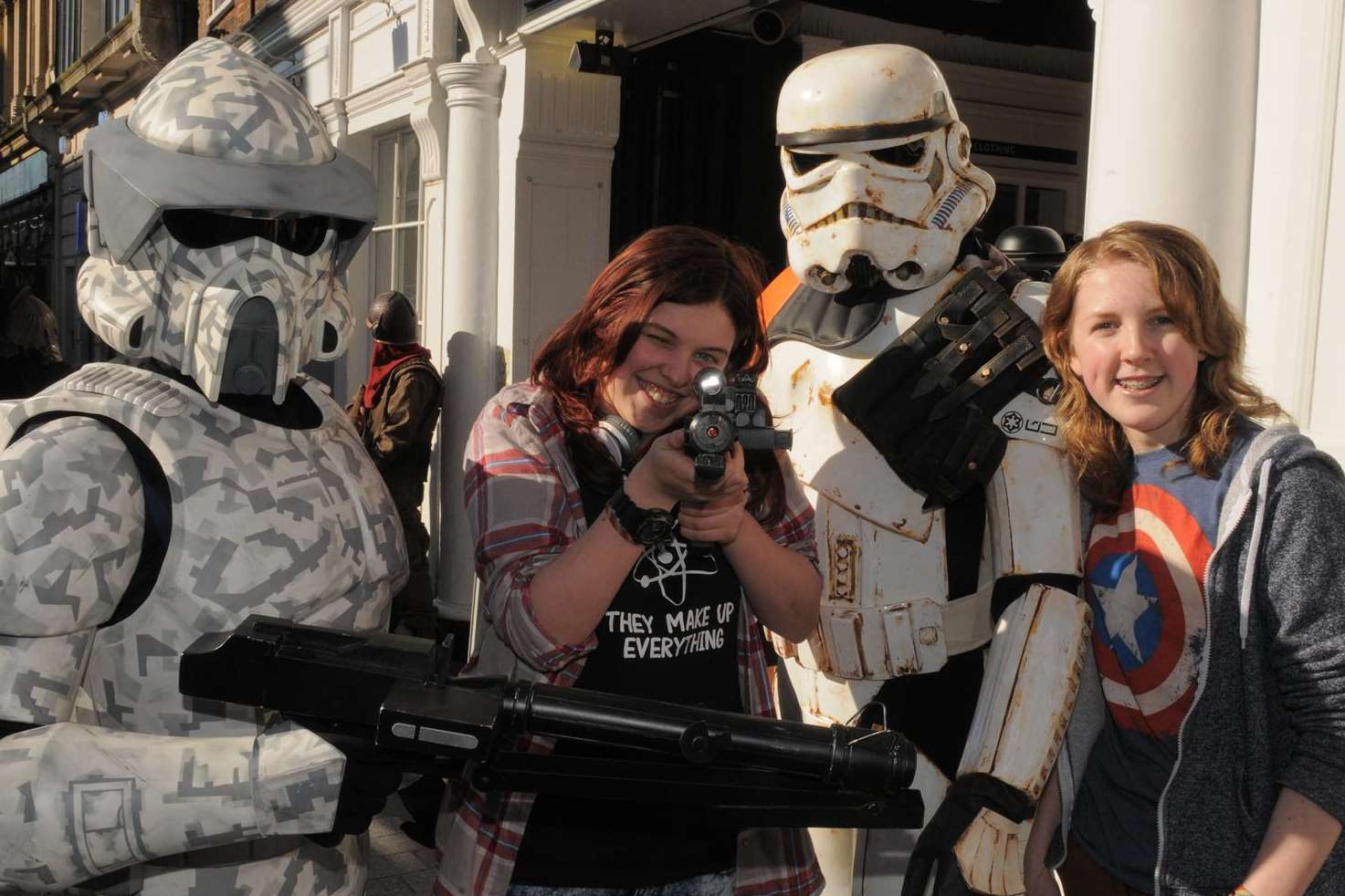 Megan Wilkins and Amy Theobald meet some of the characters at the last Demoncon