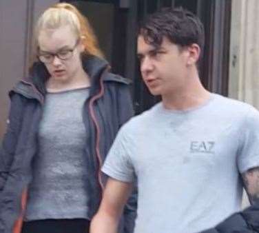 Tamara Towner and Jordan Towner leave Maidstone Magistrates Court