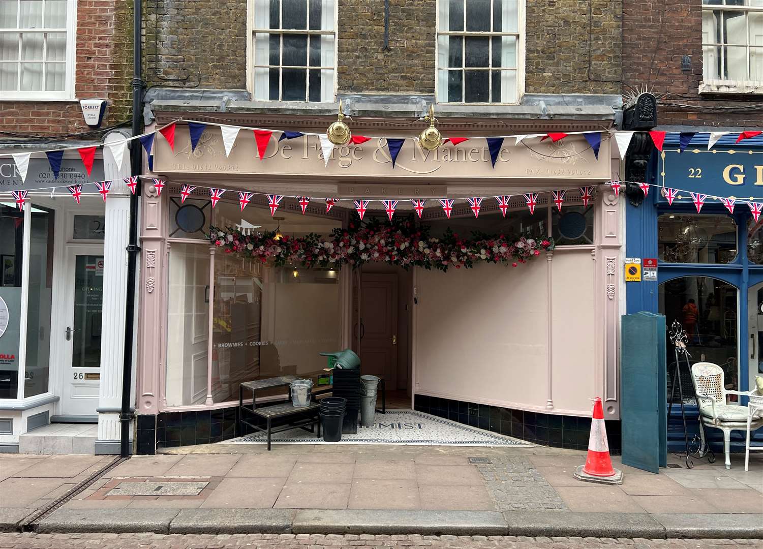 The bakery was one of several shops on Rochester High Street transformed for The Crown. Picture: Megan Carr