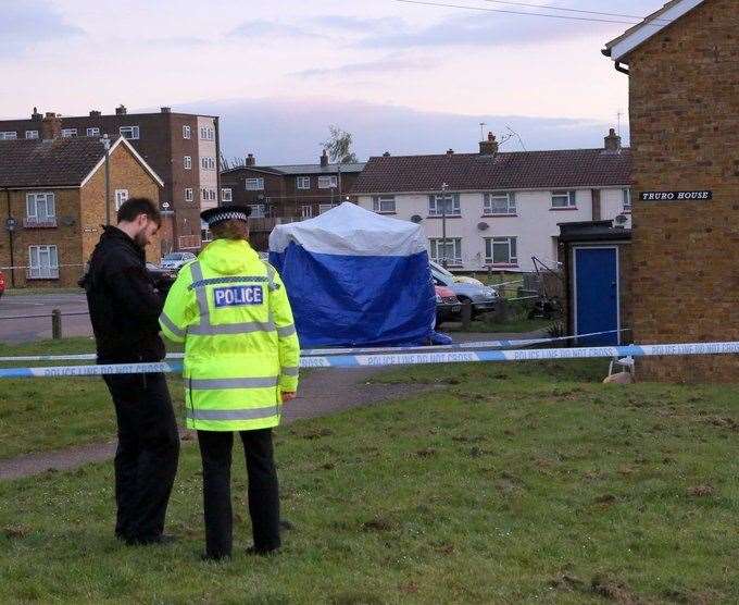 A cordon remains at the scene this morning
