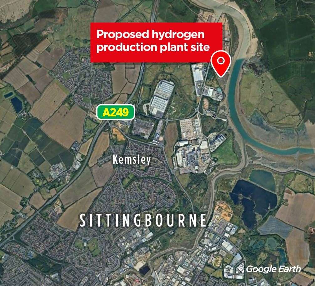 The location of the proposed hydrogen production plant