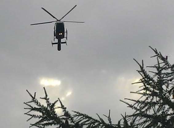 The air ambulance takes off from Maidstone Grammar School field in Barton Road