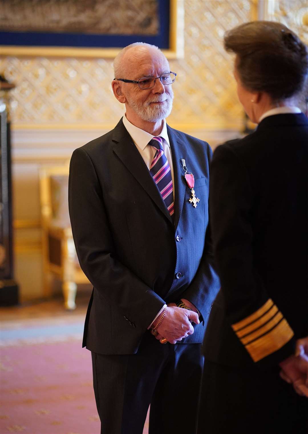 Martyn Butler with the Princess Royal (Yui Mok/PA)