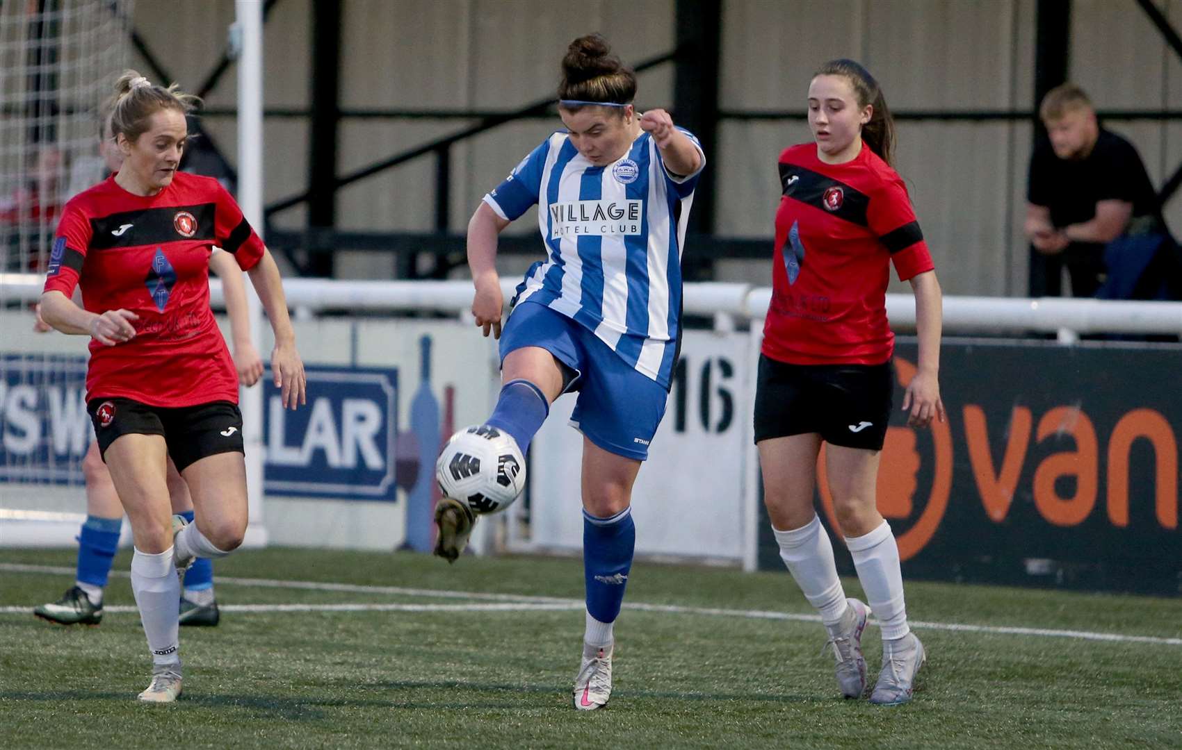 Aylesford clear their lines. Picture: PSP Images