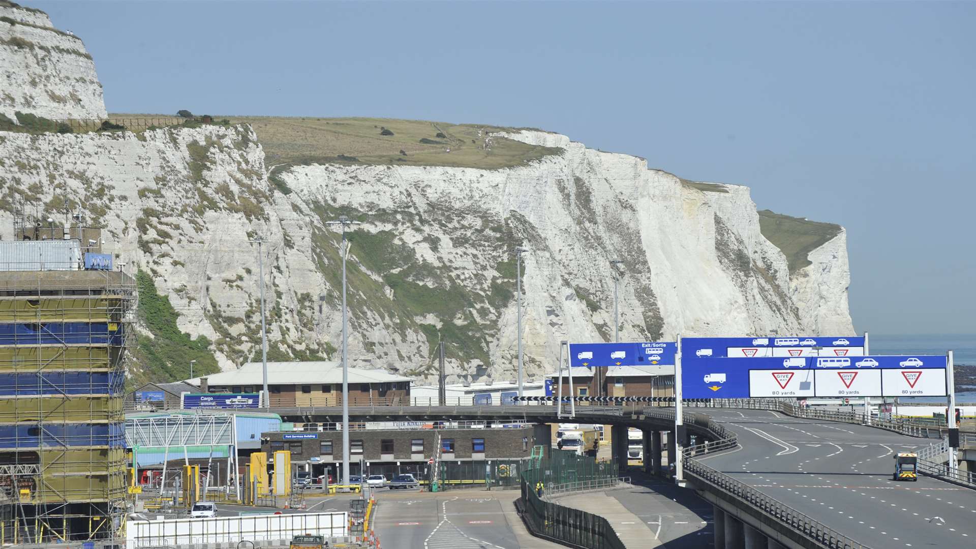 White Cliffs of Dover above the Eastern Docks