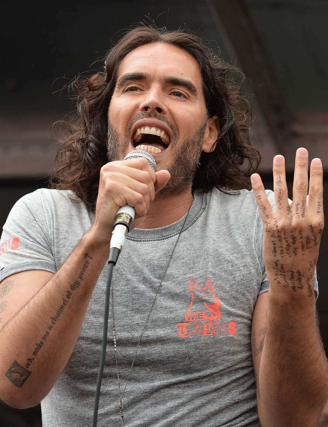 Russell Brand vehemently denies the allegations (John Stillwell/PA)