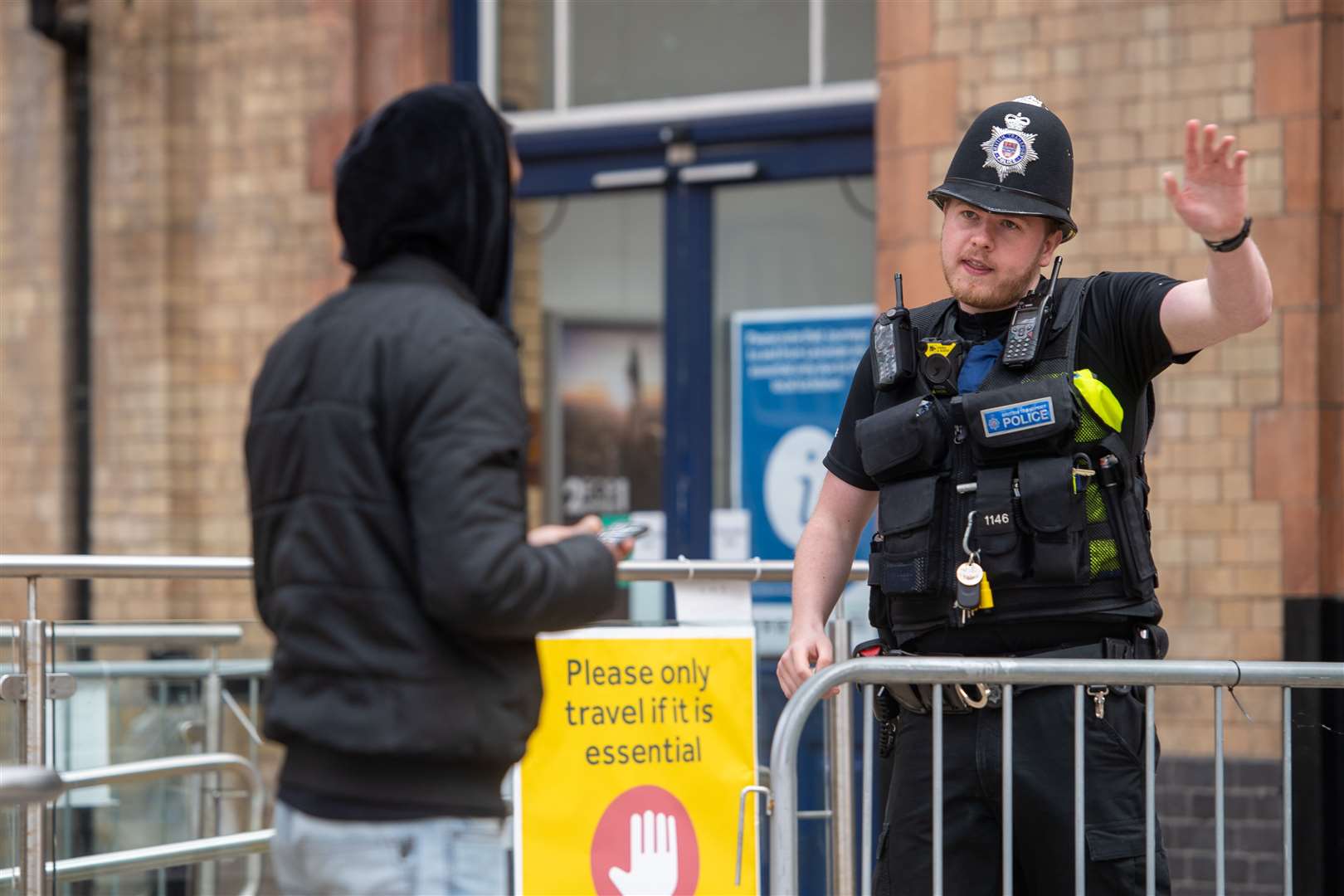 Police conduct spot-checks on passengers at Leicester railway station (Joe Giddens/PA)