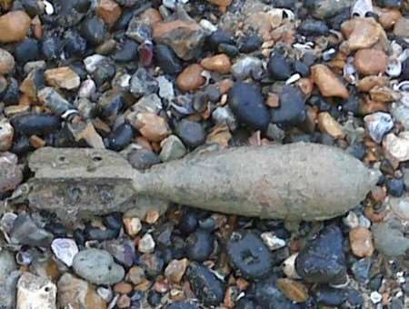 The unexploded Second World War bomb found in Reculver