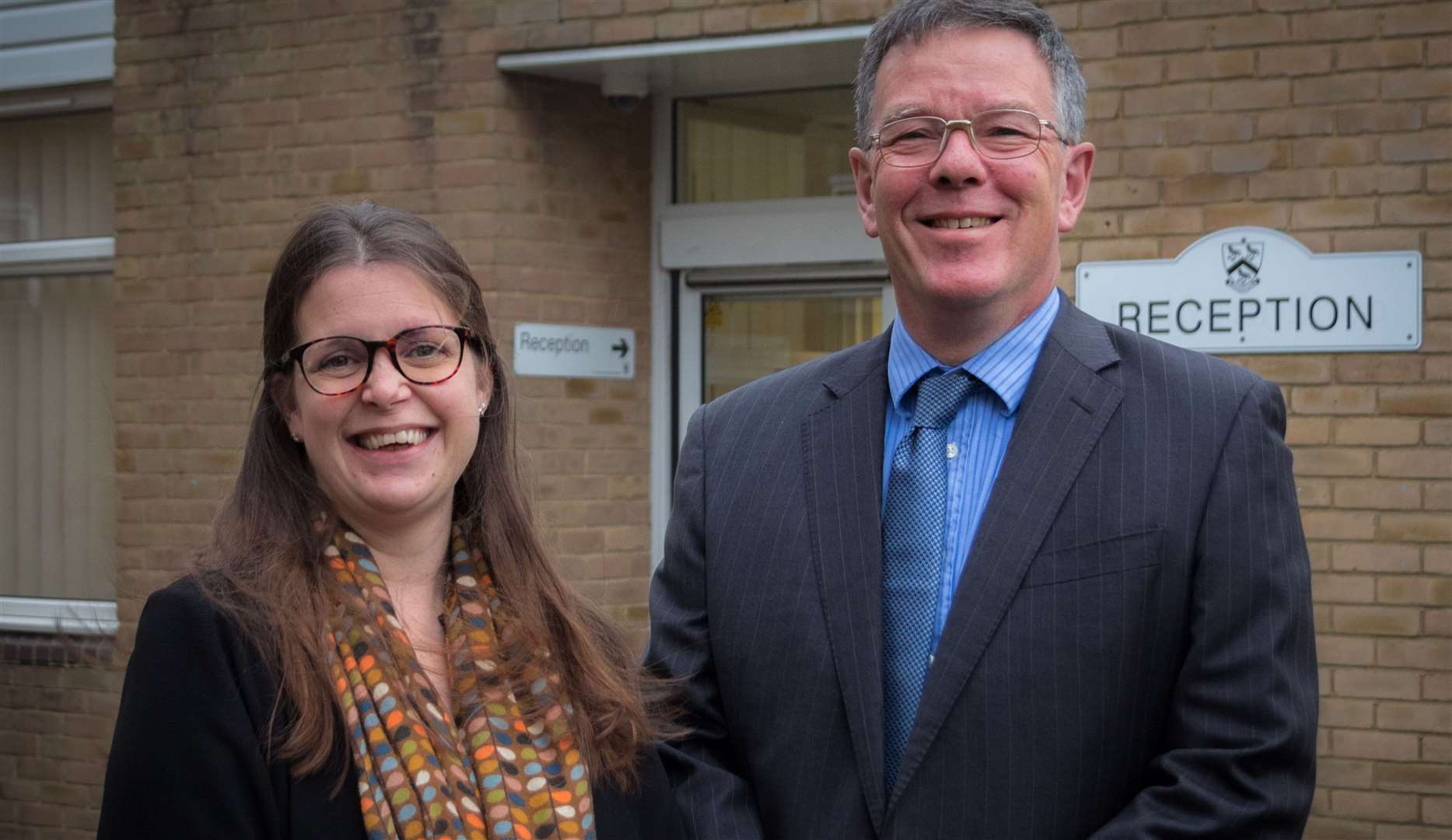 Alan Brookes, pictured with Fulston Manor's new head of school Susie Burden, announced his retirement