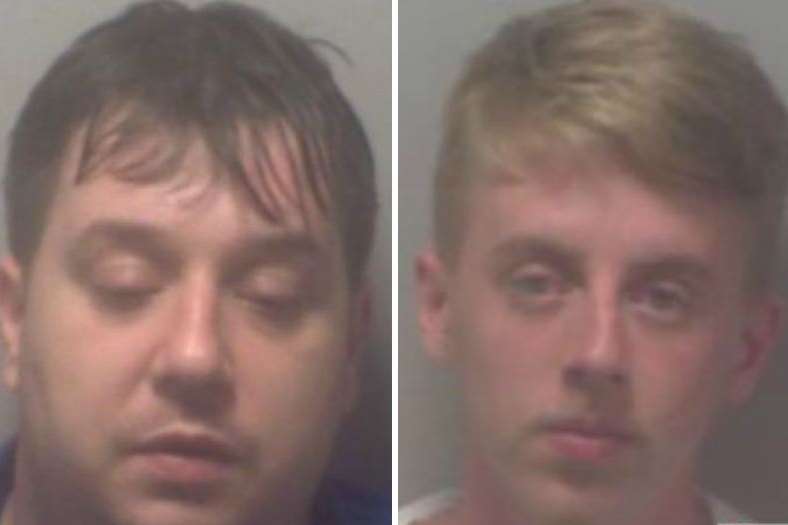 Jailed: Ricky Hagger and James Packham