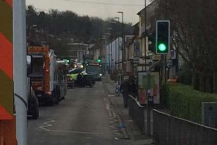 Crash on Luton Road. Image copyright: Bradley Penhallow