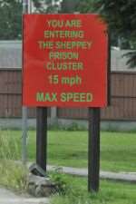 The entrance to the Sheppey Prison Cluster in Eastchurch