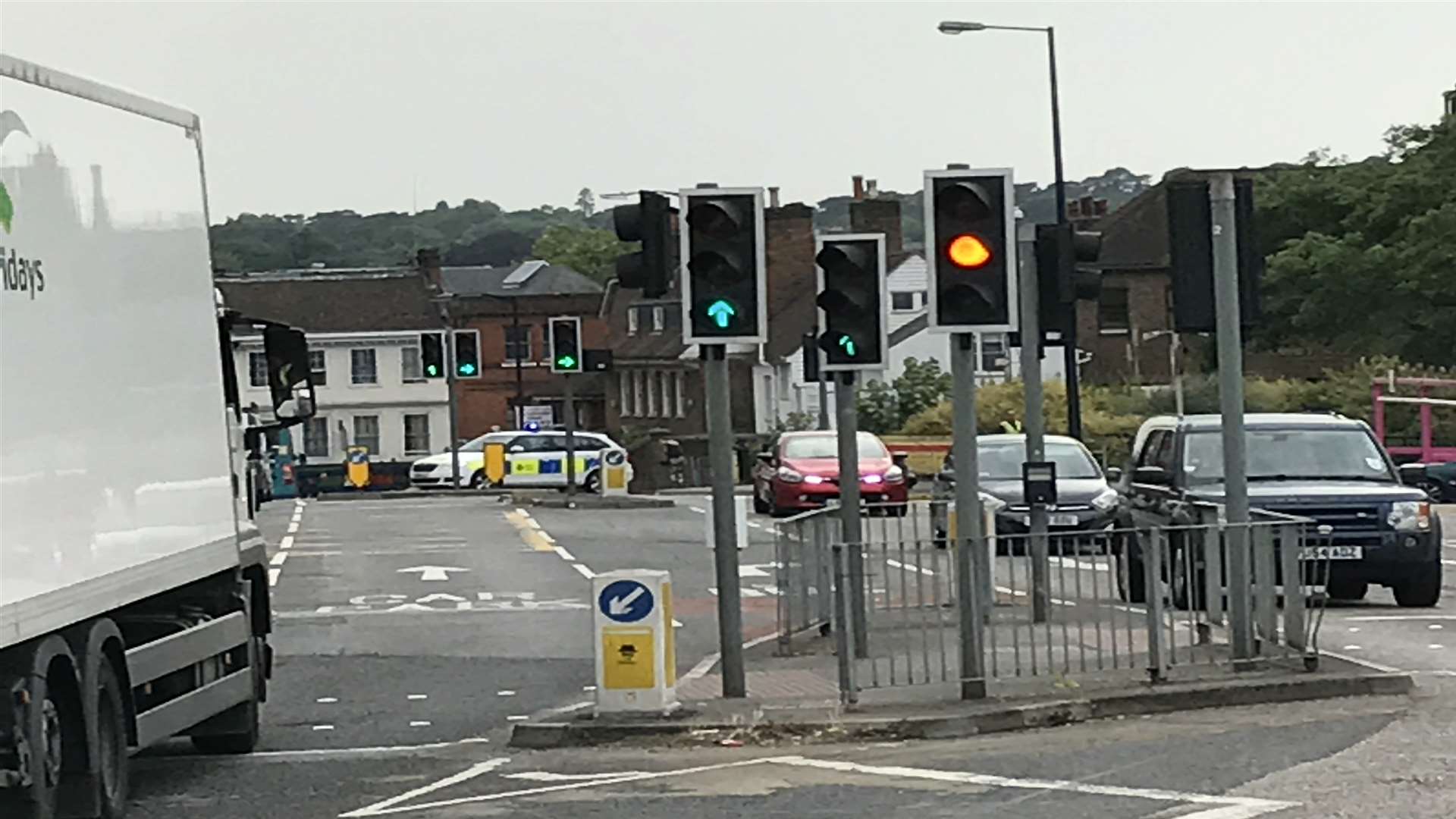 Police at the scene near Midhurst Court