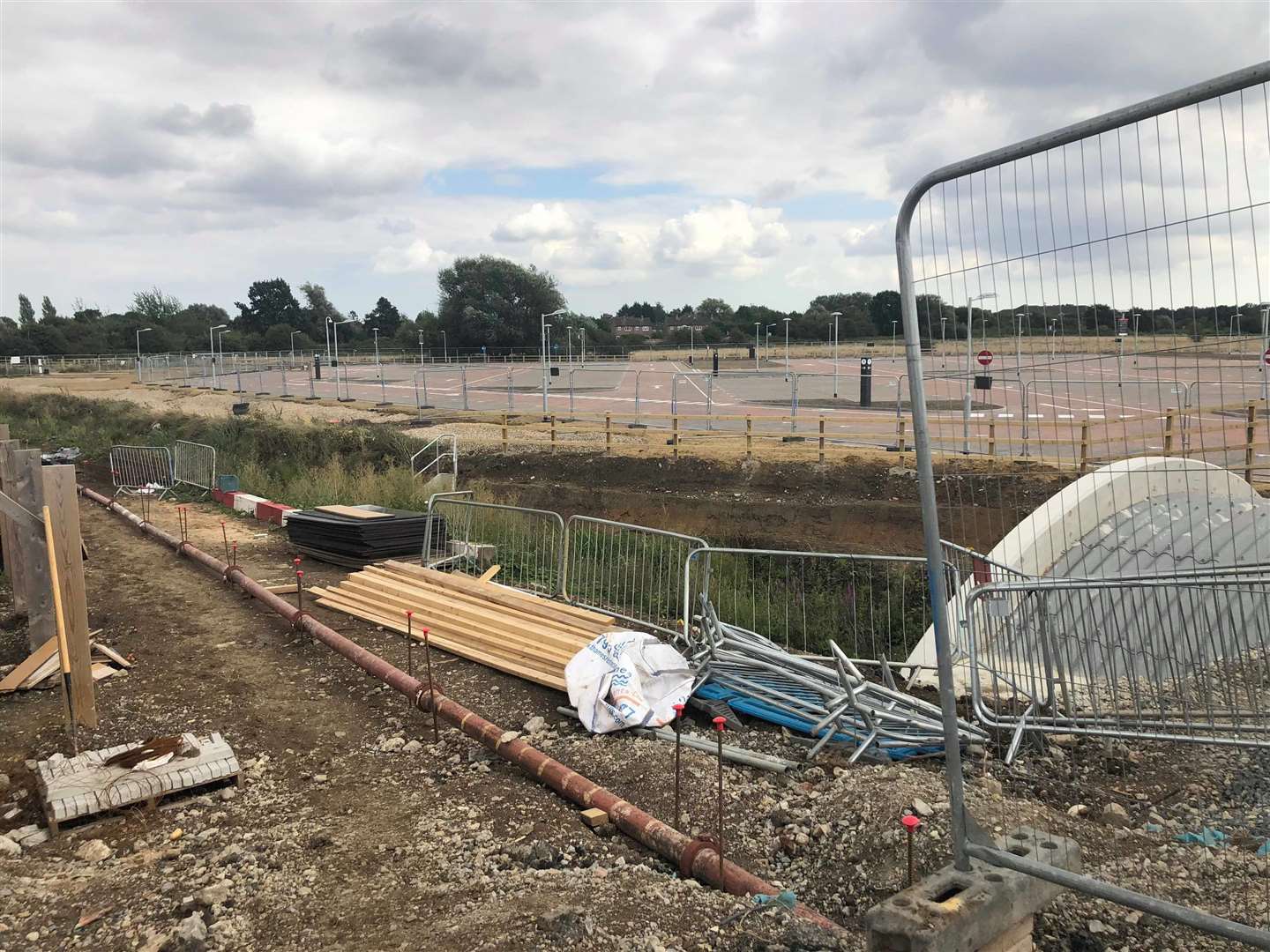 A new overflow car park has been built next to Asda