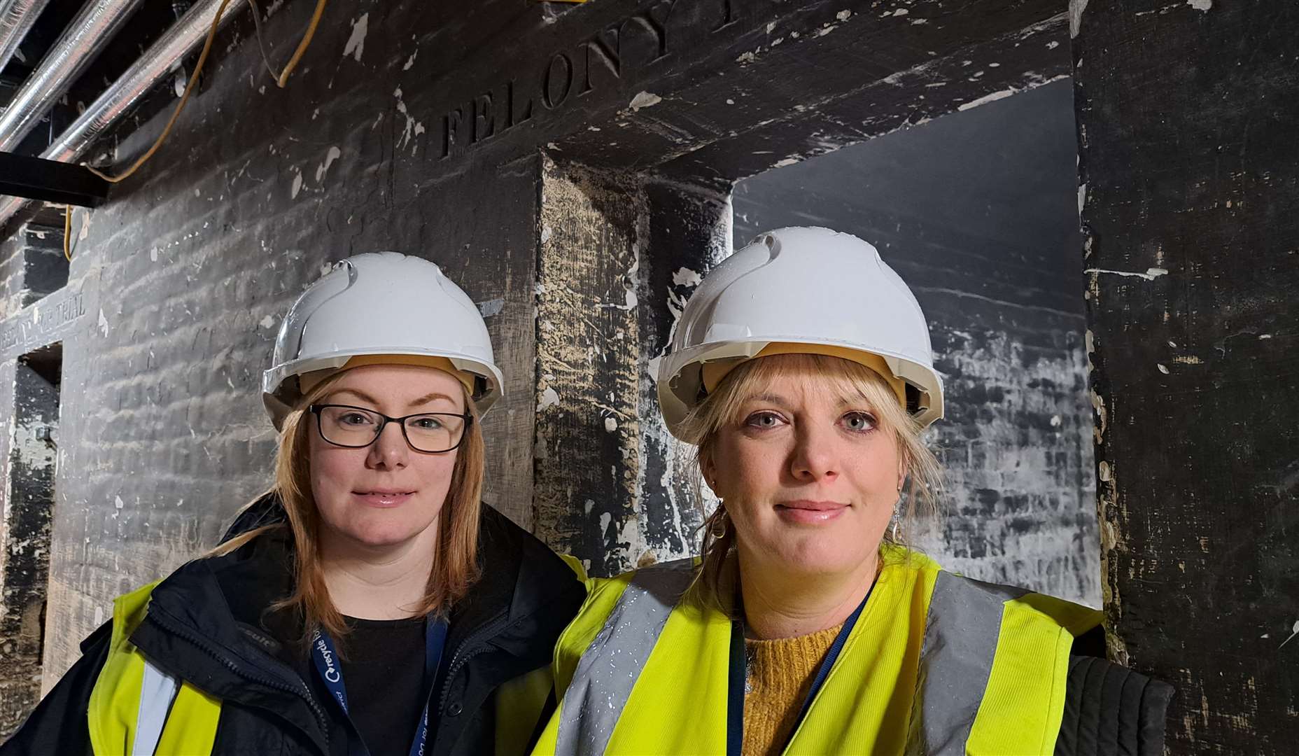 Venue manager Aimee Langley, left, and Laura Stroud, Dover District Council sales and events co-ordinator, at the Maison Dieu's former prison area