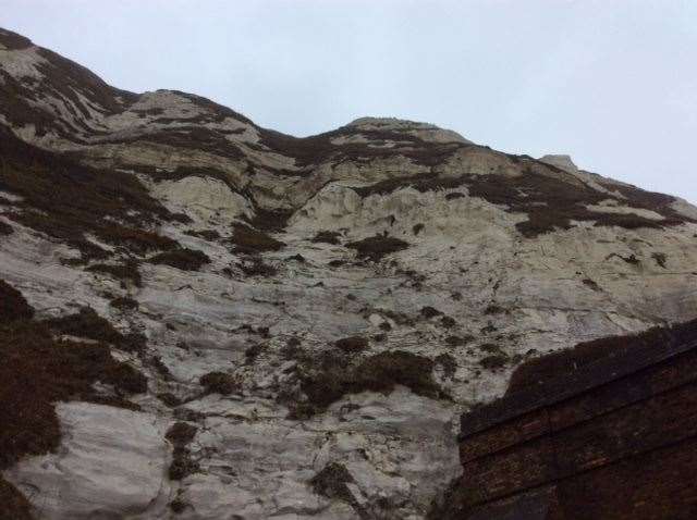 There are fears that a larger landslip could be on the way. Photo: Network Rail