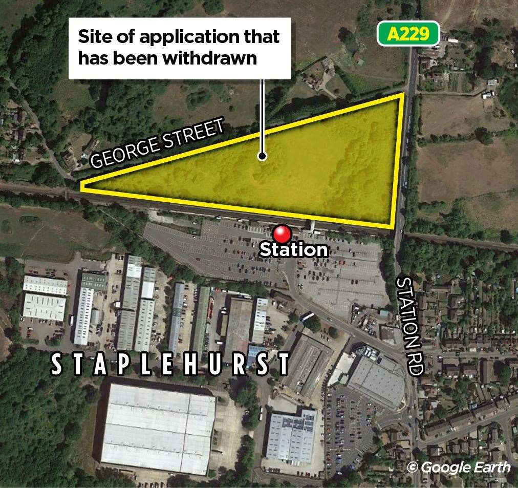 The development site near Staplehurst station