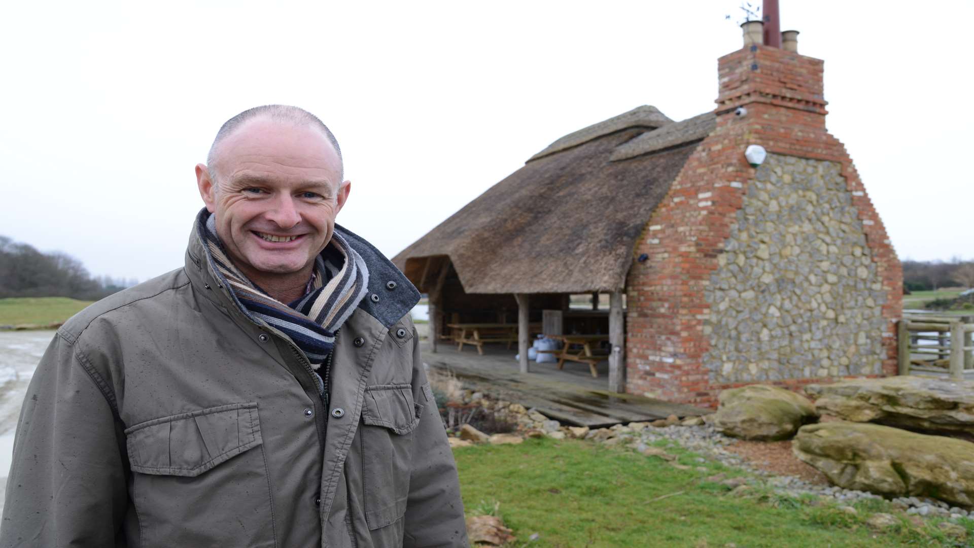 Craig Ormiston, with one of the lapas his company installed at Kentfield Country Estate in Offham