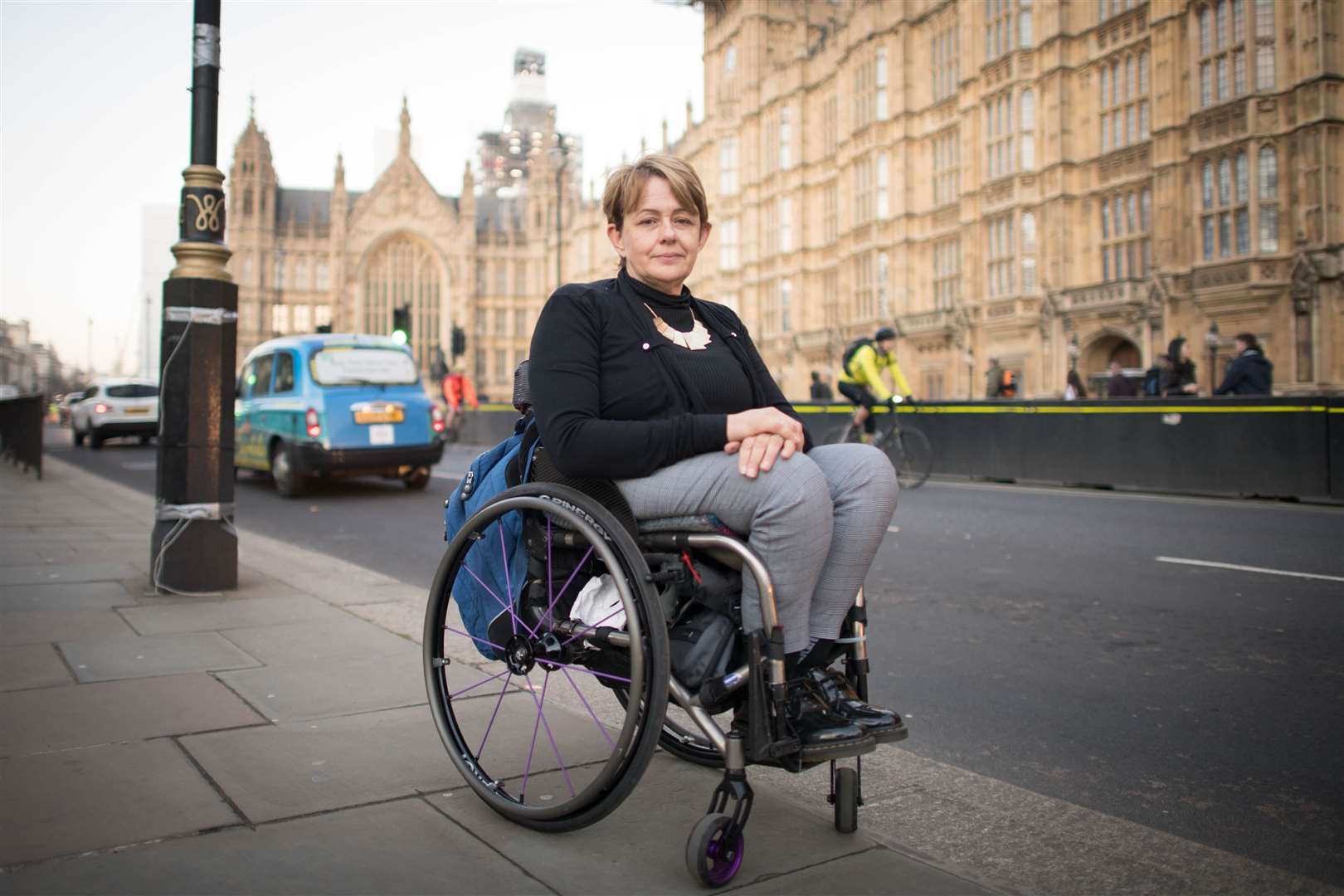 Baroness Tanni Grey-Thompson outside the Houses of Parliament (PA)