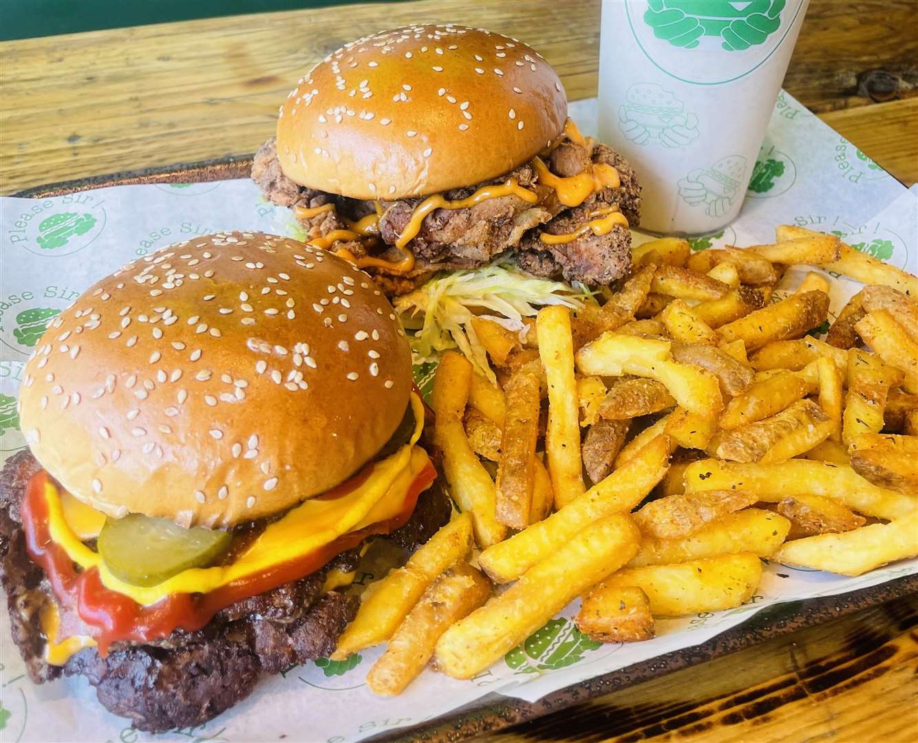 Please Sir! specialises in 100% rump steak patty burgers. Photo: Steve Lawrence