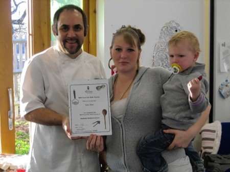 Mike Spackman with a parent Sam Wise and son Mason