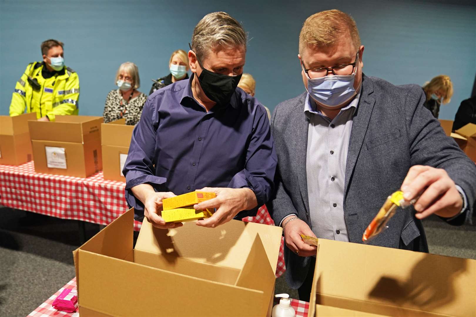 Prime Minister Sir Keir Starmer previously helped to pack boxes of Christmas supplies for the elderly during a visit to Hadston House (Owen Humphreys/PA)