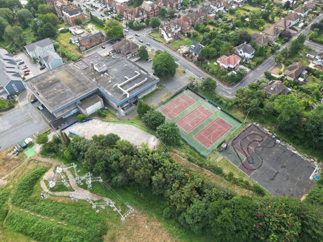 Folkestone Sports Centre was home to a wide variety of facilities, including tennis courts and a ski slope. Picture: Christie & Co