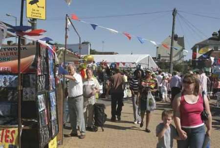 The scene on the first day of the market's new location. Picture: PETER STILL