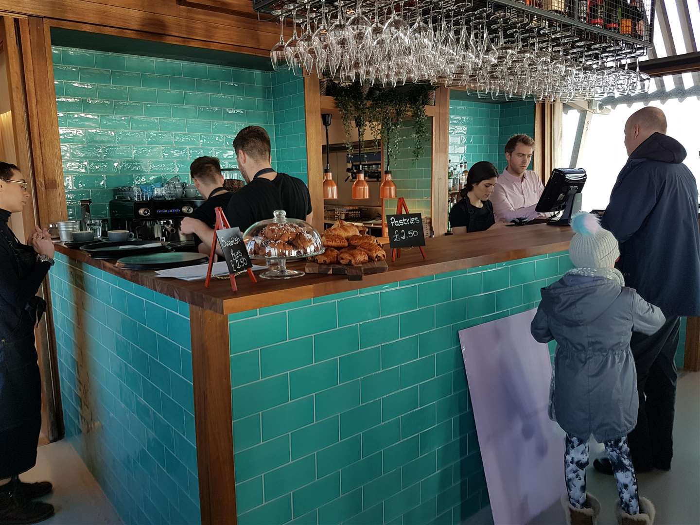 Staff were busy behind the refurbished counter after the opening today