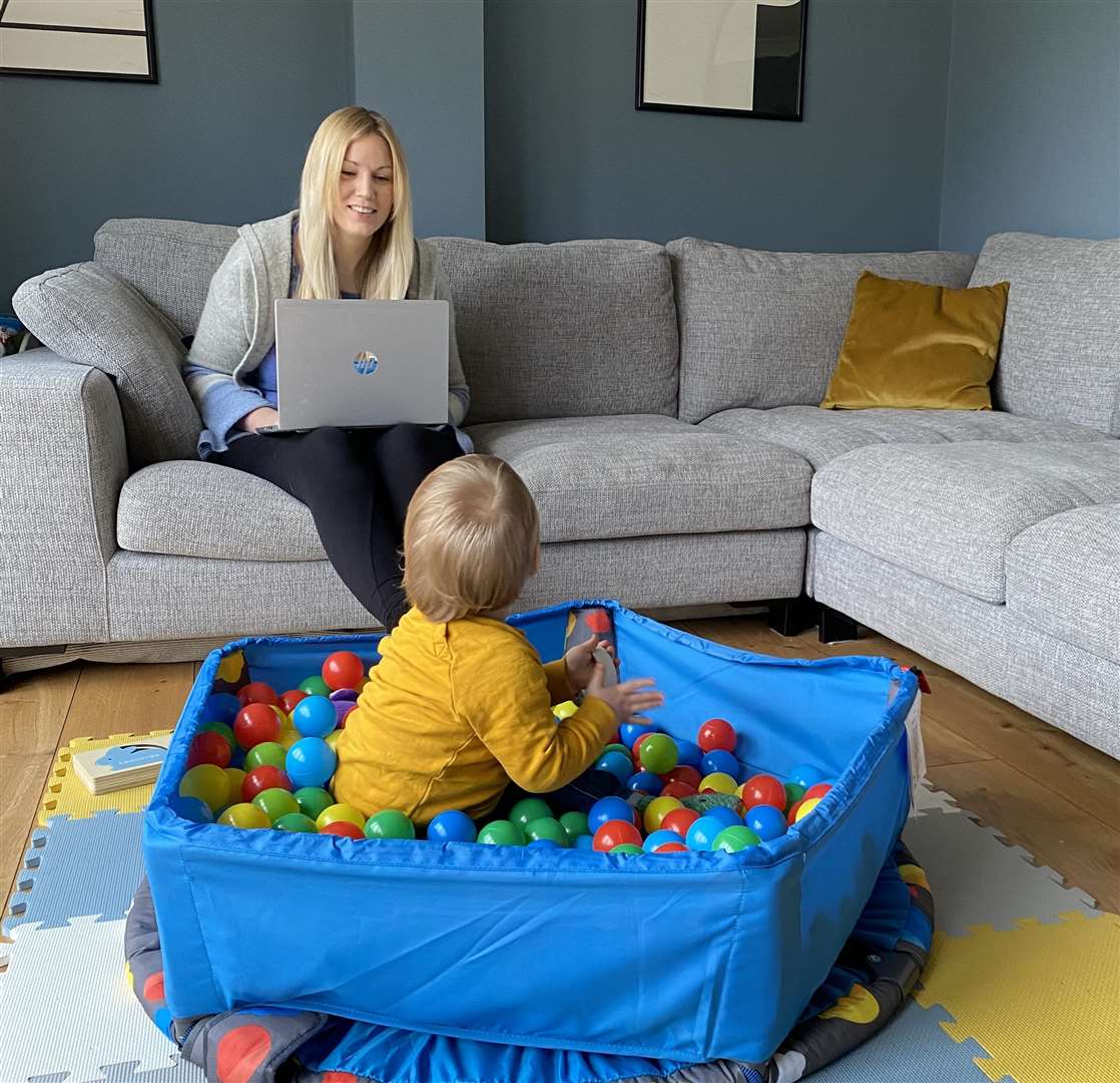 Lucy grappling with childcare and work during lockdown