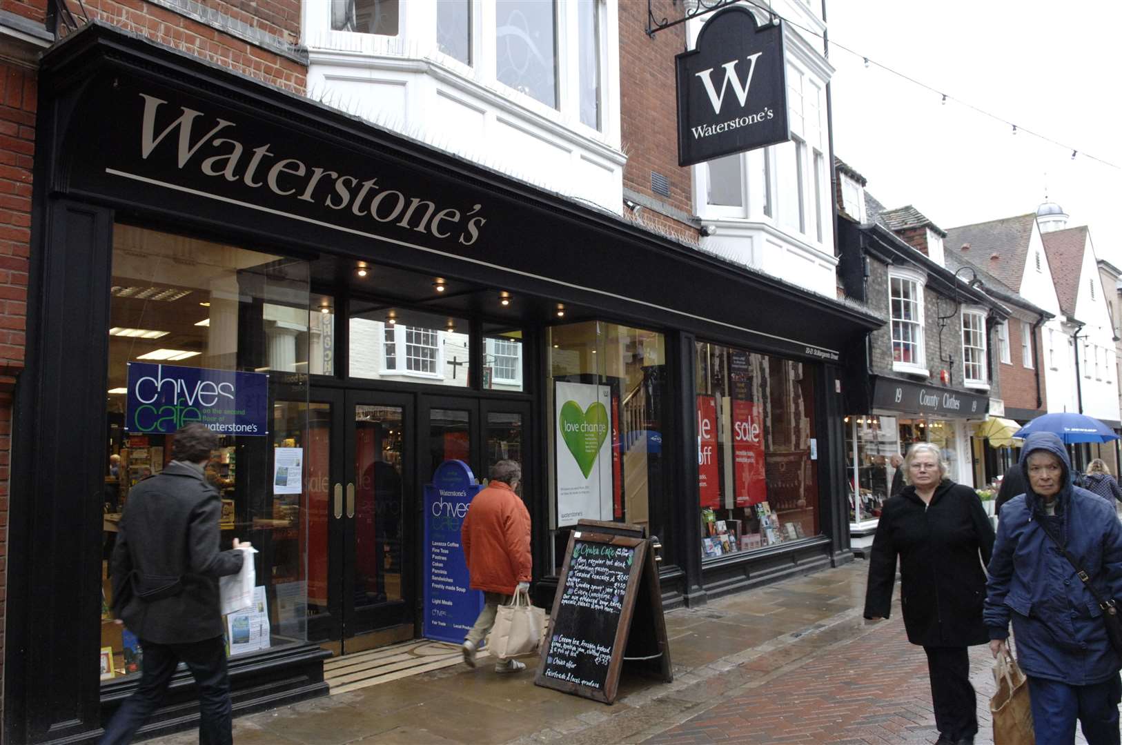 The restaurant operates from the city's former Waterstones store