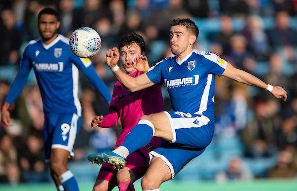 Olly Lee on the ball inside the Rochdale box Picture: Ady Kerry (25443268)