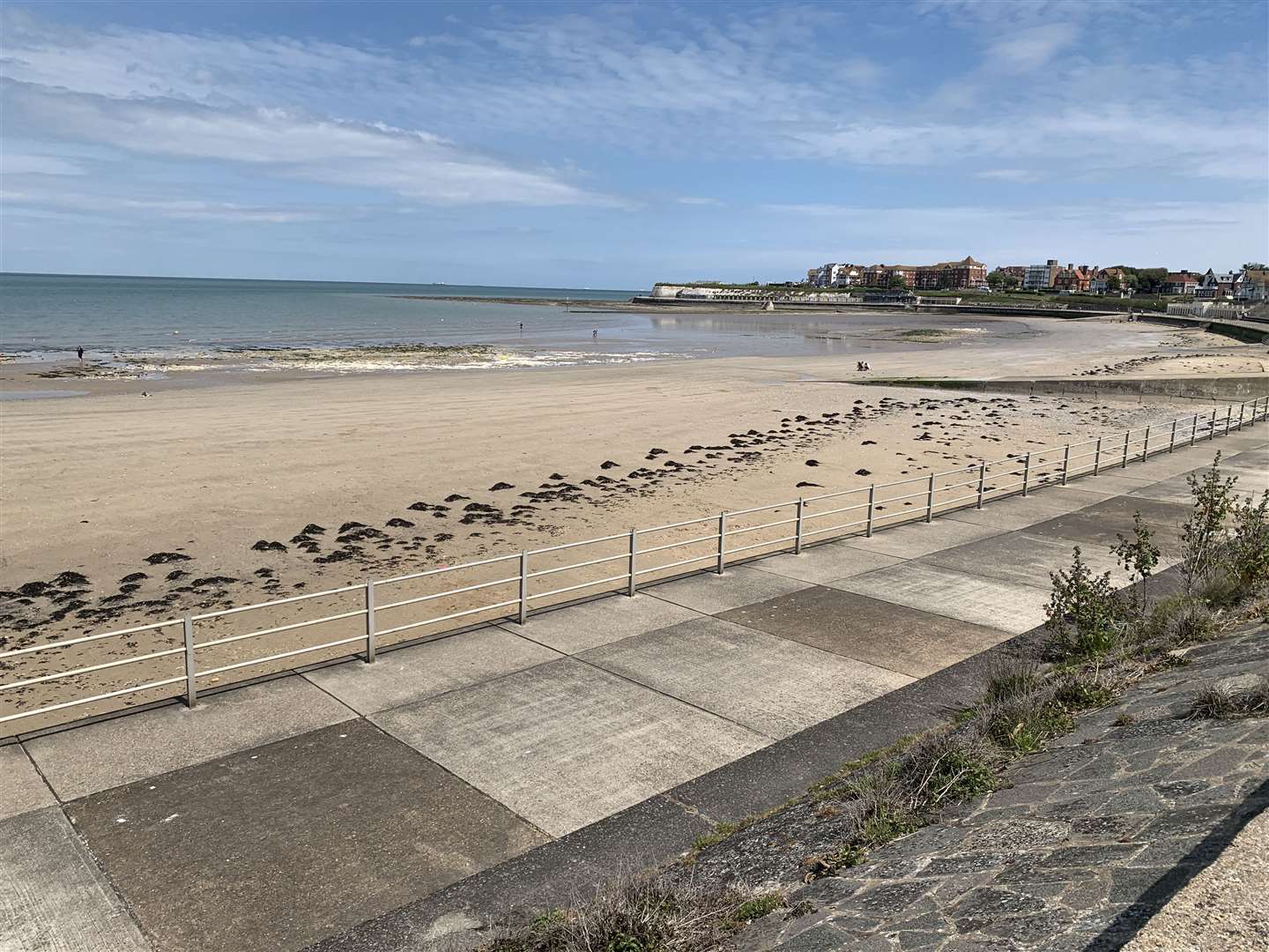 All was quiet at Westgate in Thanet today