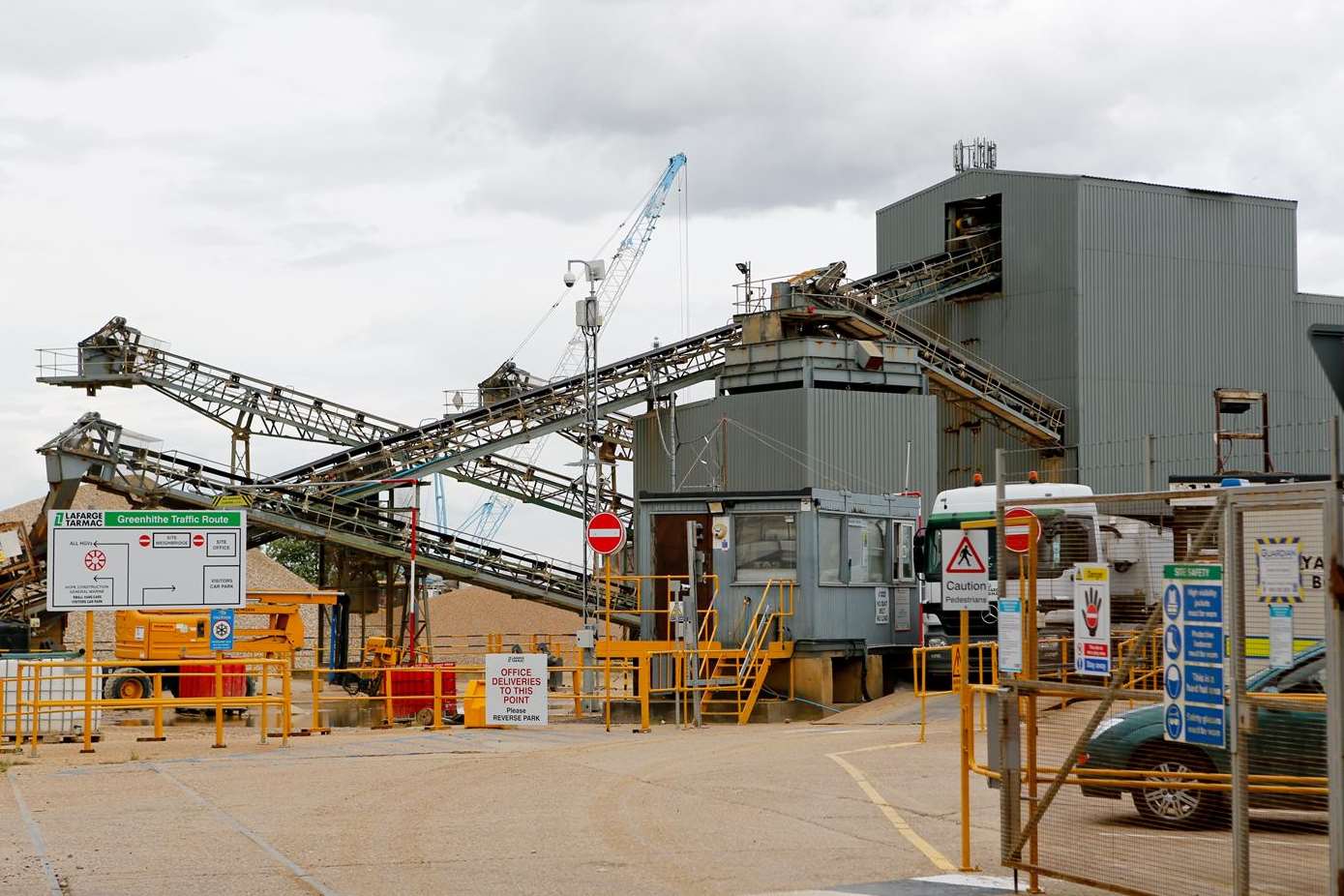 The alarm was raised at Lafarge Tarmac in Greenhithe. Picture: Matthew Walker