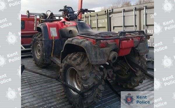 The quad bike was stolen from Tonbridge. Picture: Kent Police (62345162)