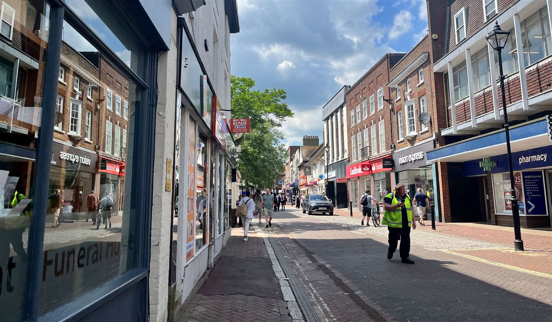 Ashford Borough Council is calling on shoppers to support the town centre, which has been hit by a number of shop closures