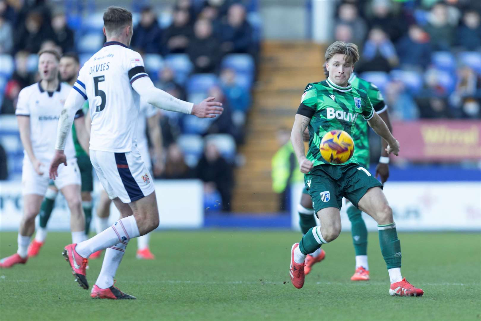 Jimmy-Jay Morgan made his debut for the Gills on Saturday at Tranmere Picture: @Julian_KPI