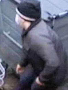 A CCTV image has been issued by officers investigating the theft of a safe from a shop in Maidstone. Picture: Kent Police