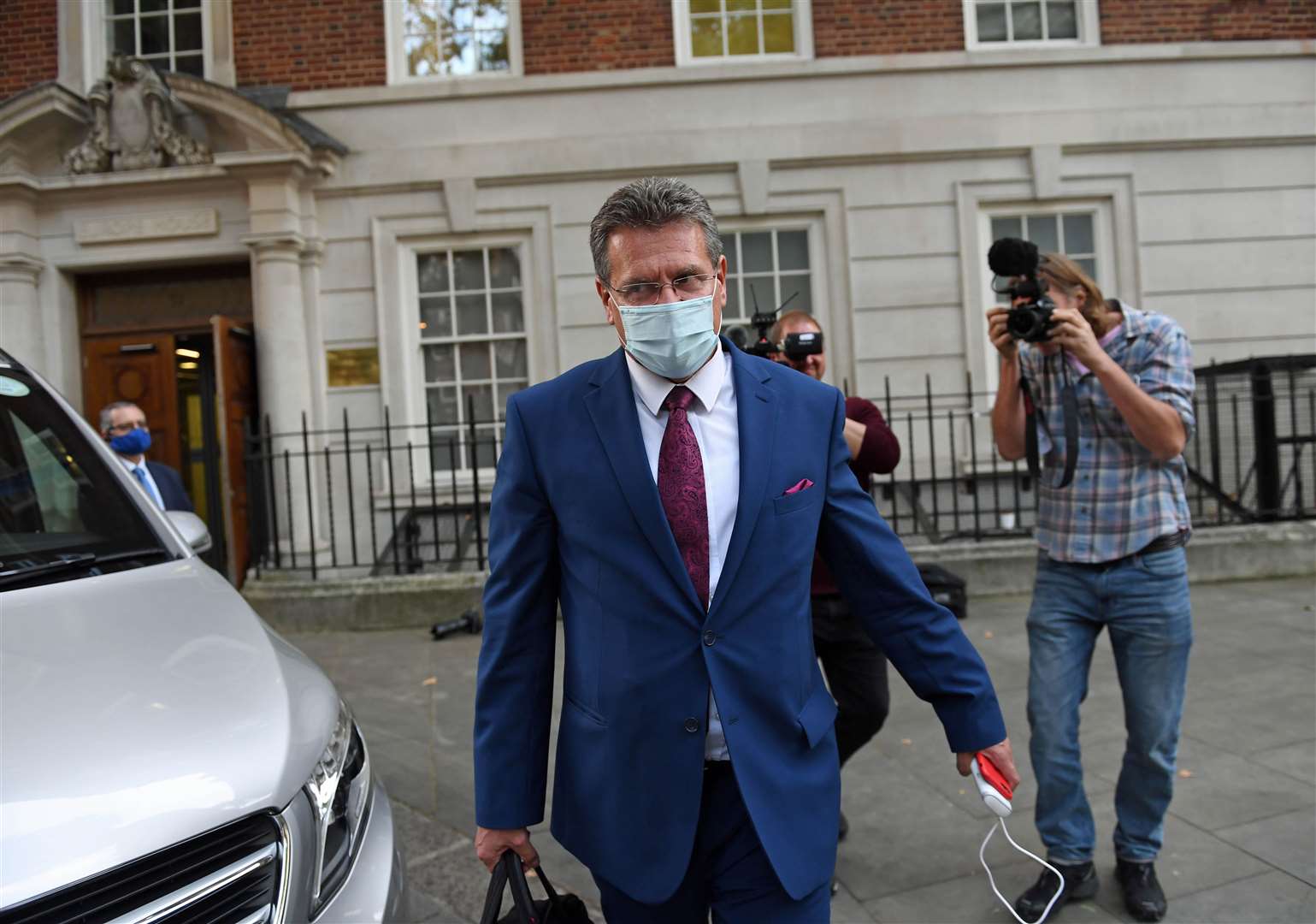 EU Commission vice-president Maros Sefcovic leaving EU House, London (Stefan Rousseau/PA)