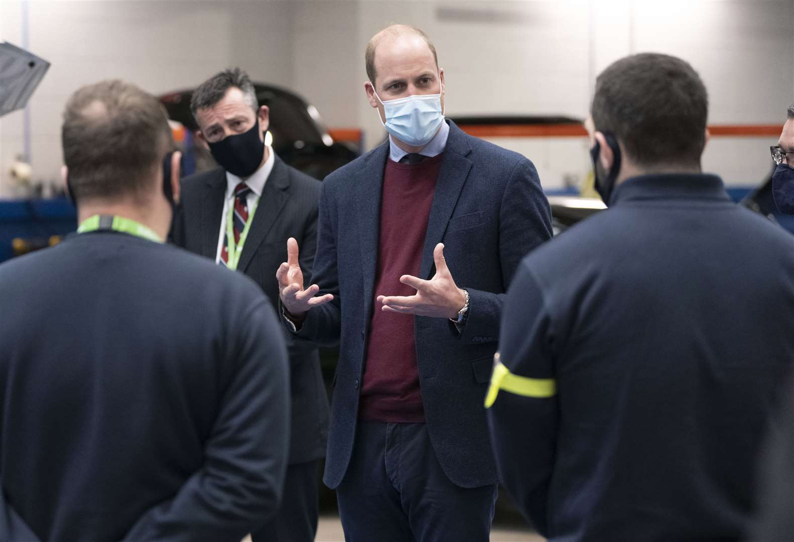 The Duke of Cambridge during his visit to Babcock Vehicle Engineering. David Rose/The Daily Telegraph