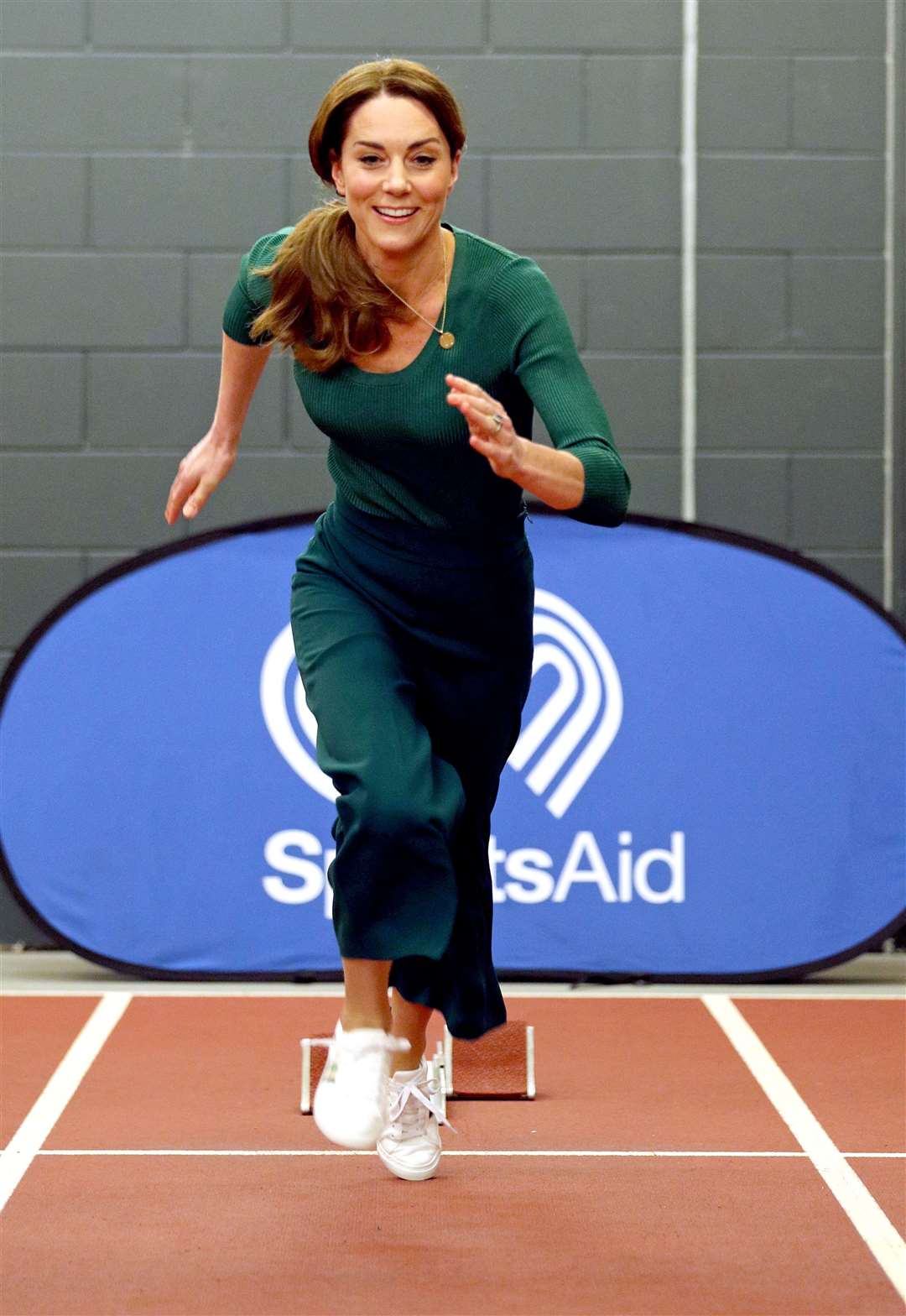 The Duchess of Cambridge, during a SportsAid event at the London Stadium in February (Yui Mok/PA)