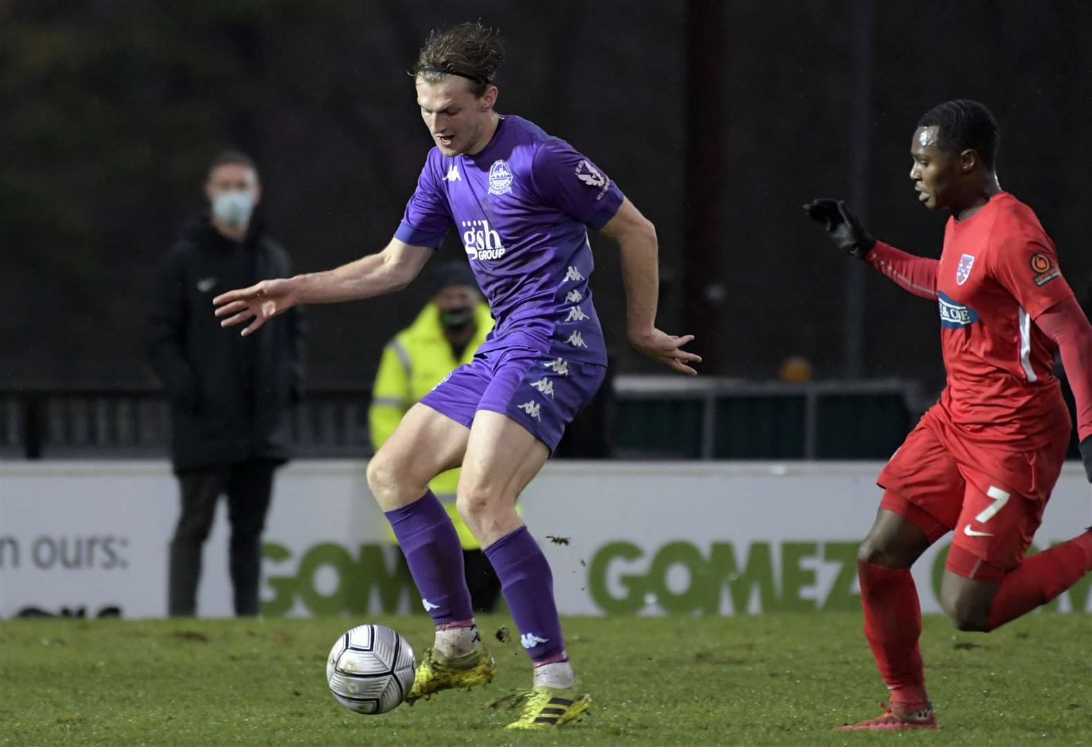 Dover's Danny Collinge on the ball against Dagenham on Boxing Day. Picture: Barry Goodwin (53955728)