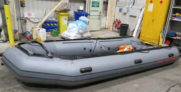 This boat was seized in St Margaret's Bay in Dover