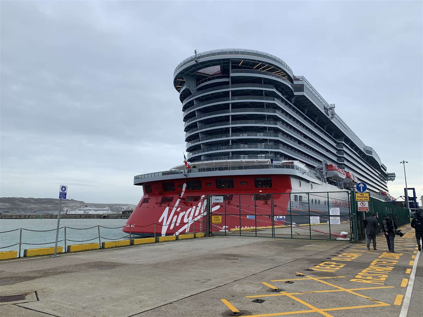 Scarlet Lady sailed into Dover on Thursday and will leave on Sunday