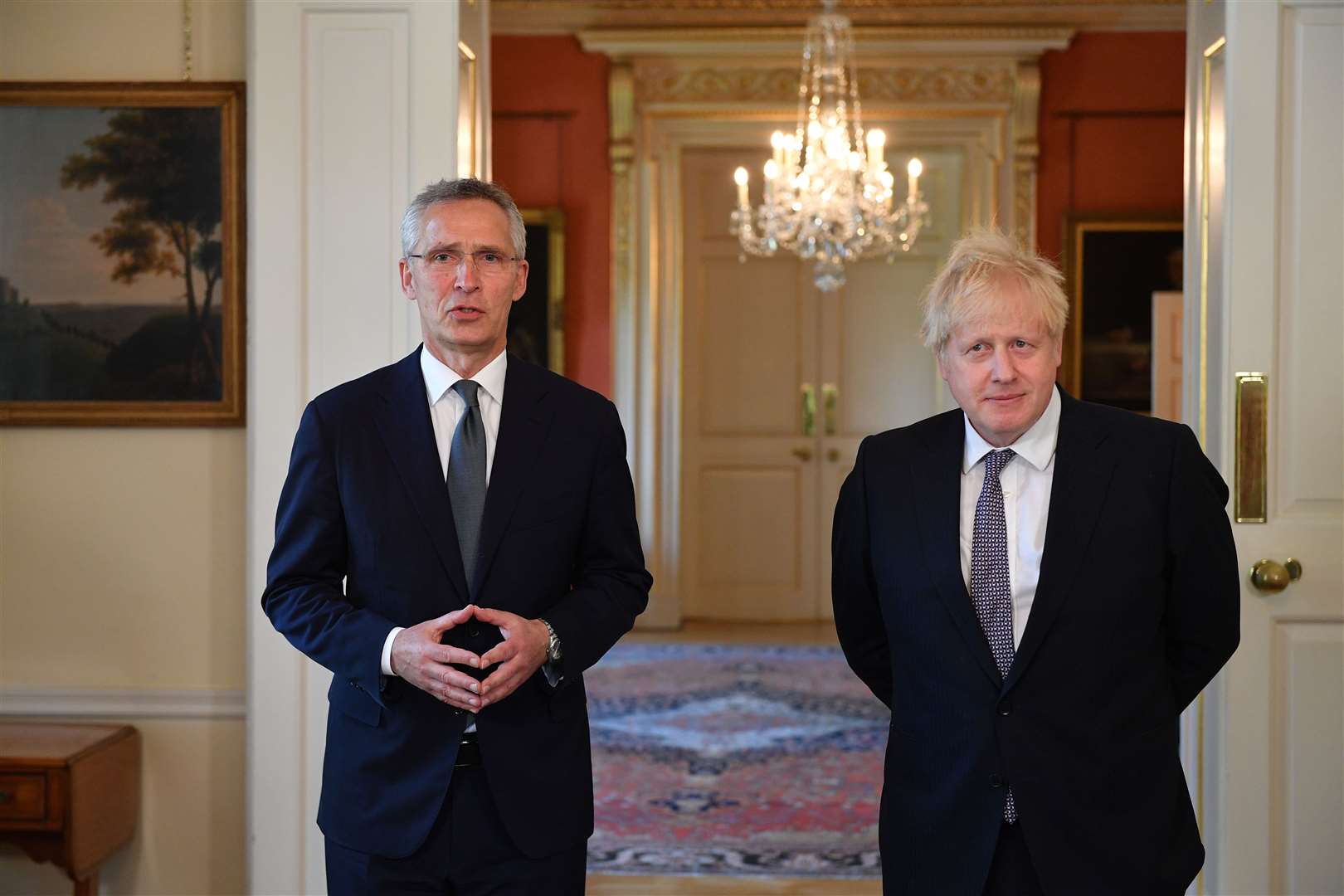 Prime Minister Boris Johnson is meeting Nato secretary-general Jens Stoltenberg (Justin Tallis/PA)