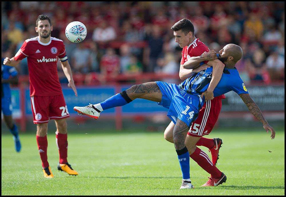 Accrington v Gillingham action Picture: Ady Kerry (3433067)