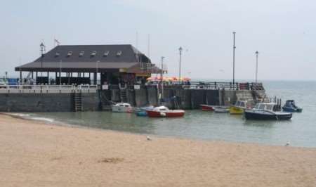 Broadstairs jetty, where accident happened